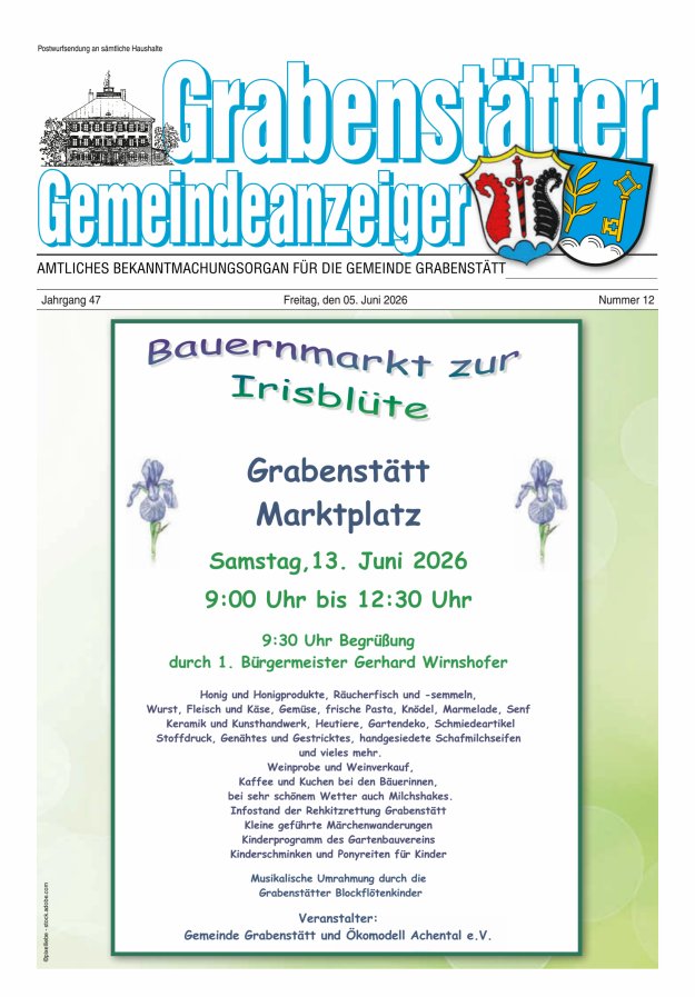 Grabenstätter Gemeindeanzeiger Titelblatt 12/2026