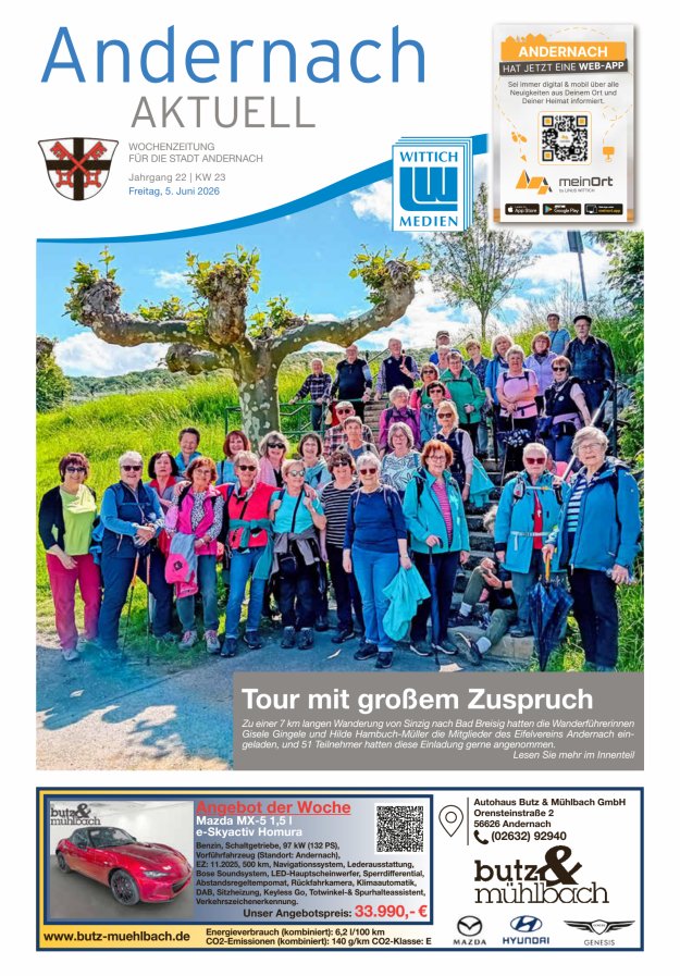 Andernach aktuell Titelblatt 23/2026
