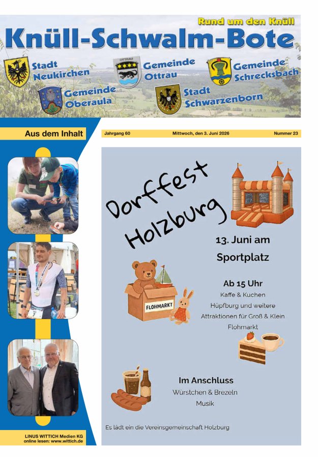 Knüll-Schwalm-Bote Titelblatt 23/2026