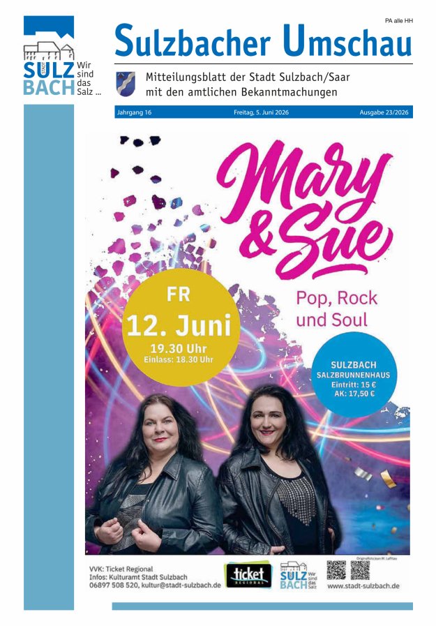 Sulzbacher Umschau Titelblatt 23/2026