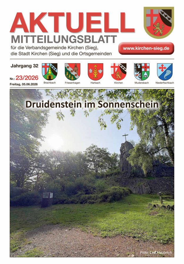 Aktuell - Mitteilungsblatt für die VG Kirchen (Sieg) Titelblatt 23/2026