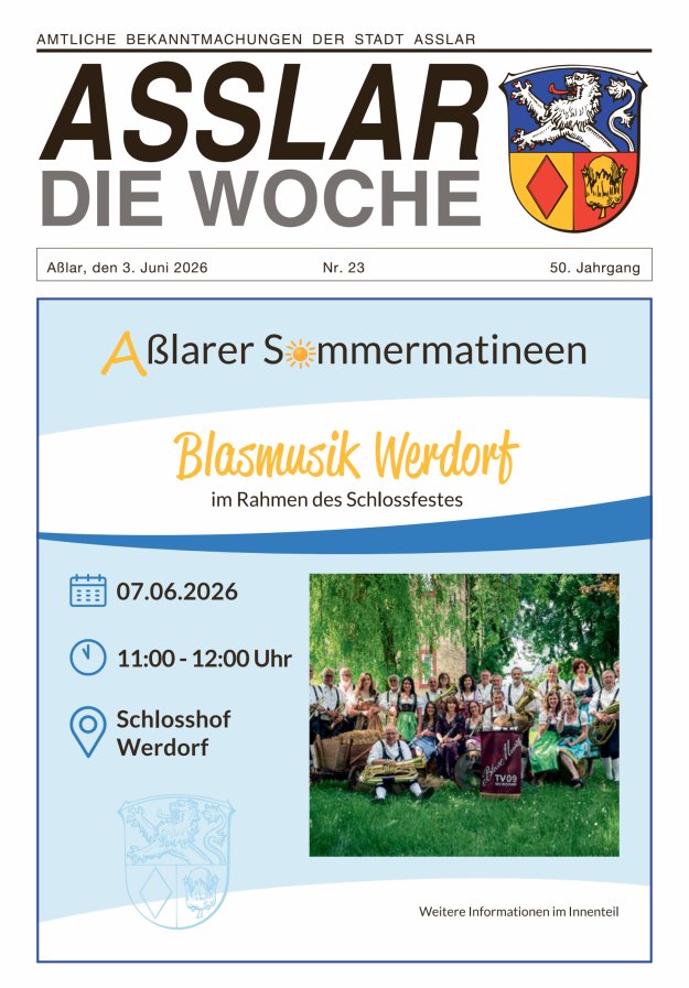 Asslar - Die Woche Titelblatt 23/2026