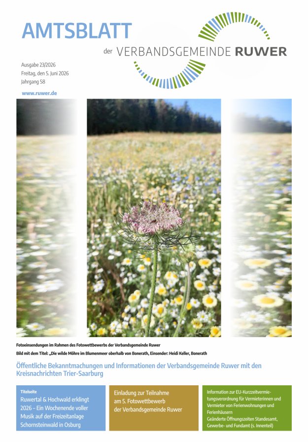 Amtsblatt VG Ruwer Titelblatt 23/2026
