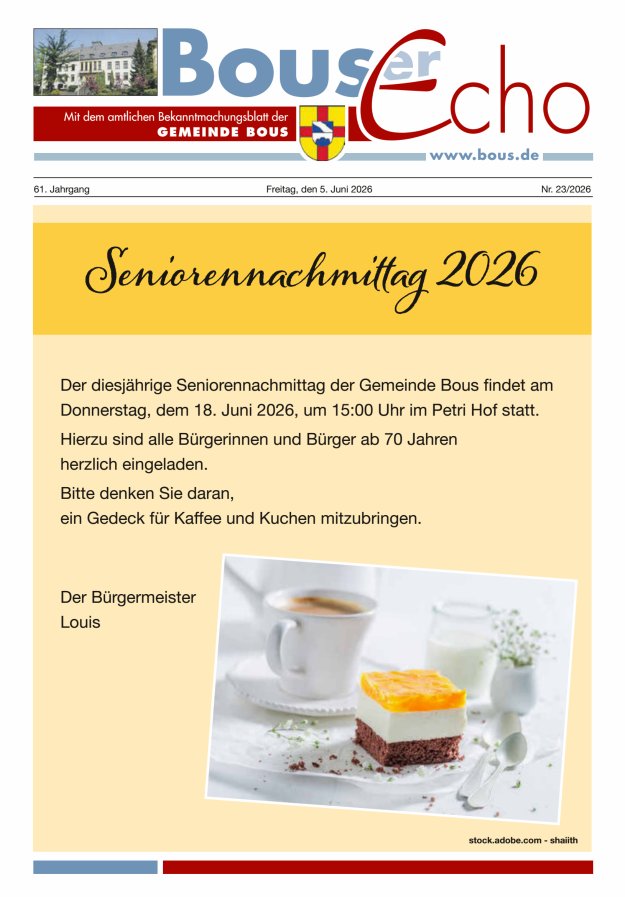 Bouser Echo Titelblatt 23/2026