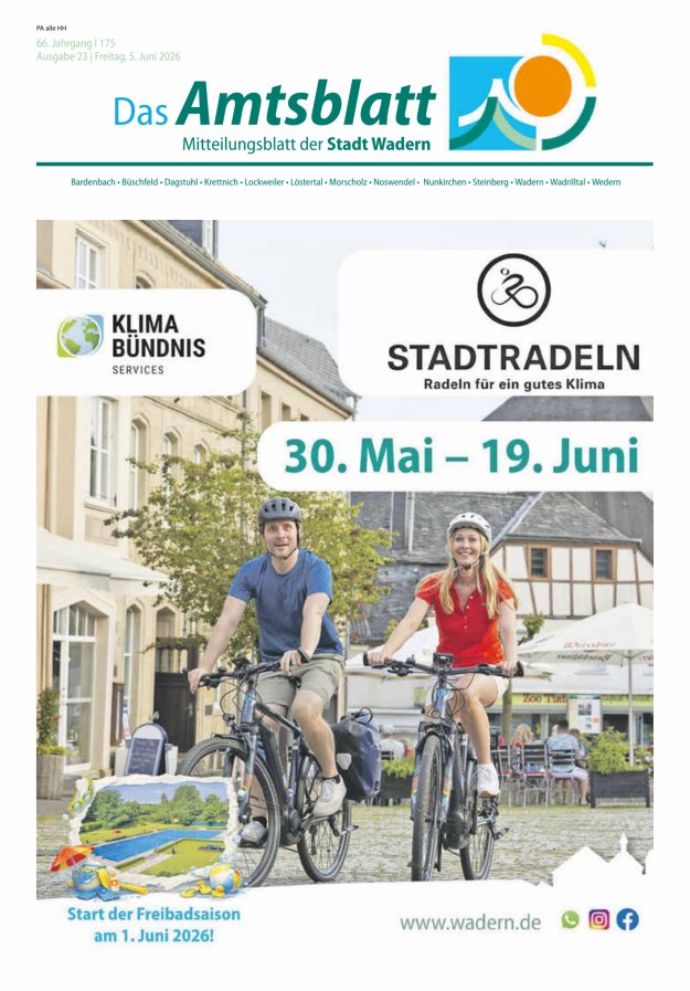 Stadt Wadern Titelblatt 23/2026