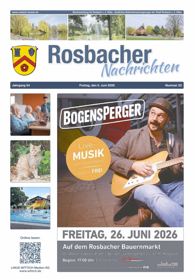 Rosbacher Nachrichten Titelblatt 23/2026