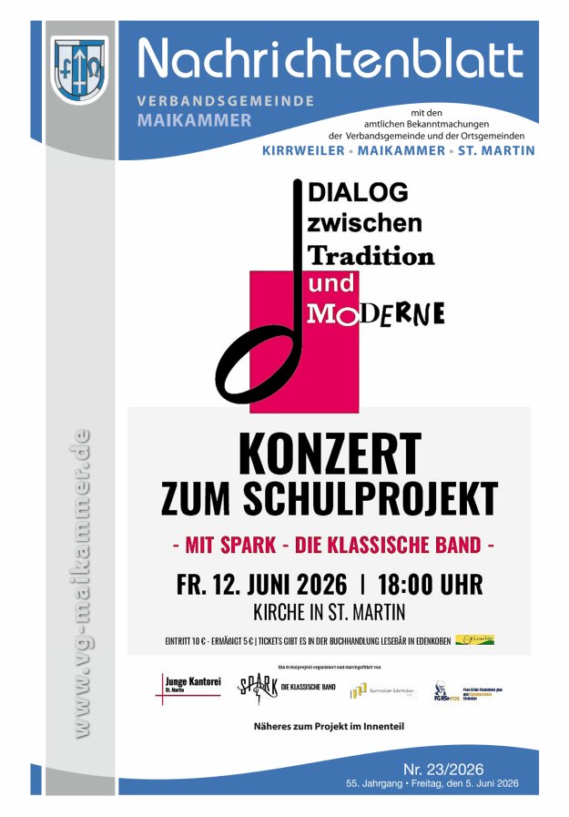 Nachrichtenblatt VG Maikammer Titelblatt 23/2026
