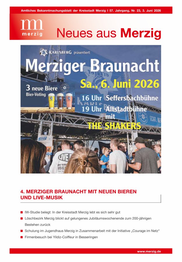 Neues aus Merzig Titelblatt 23/2026