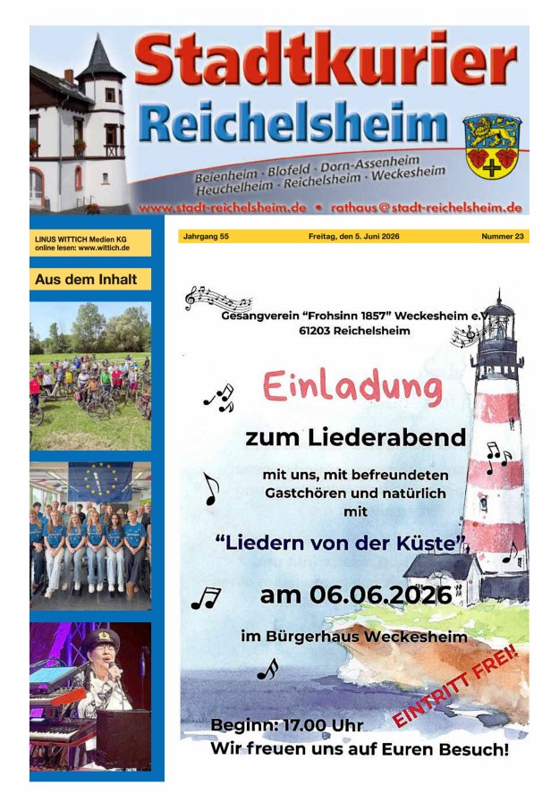 Stadtkurier Reichelsheim Titelblatt 23/2026