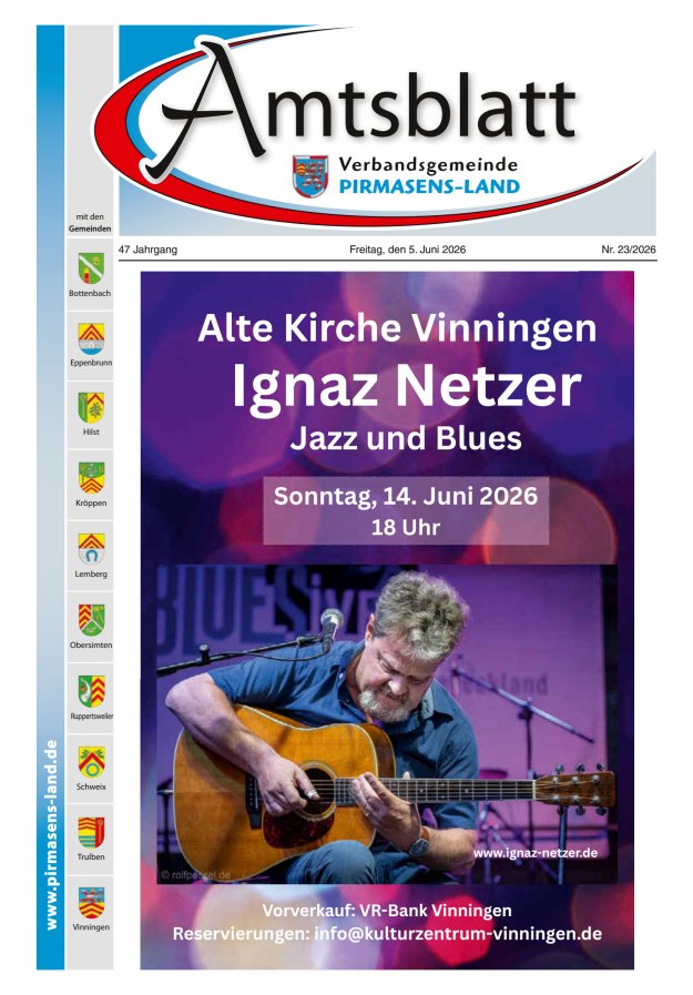 Amtsblatt VG Pirmasens-Land Titelblatt 23/2026
