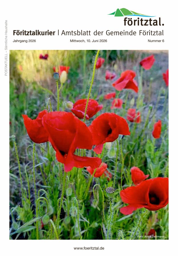 Amtsblatt der Gemeinde Föritztal Titelblatt 06/2026