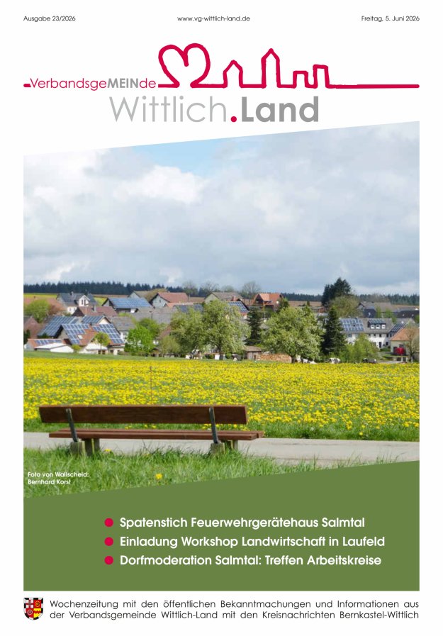 Mein Wittlich.Land Titelblatt 23/2026
