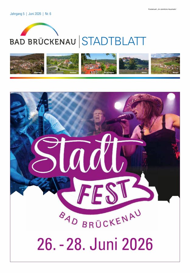 Stadtblatt Bad Brückenau Titelblatt 06/2026