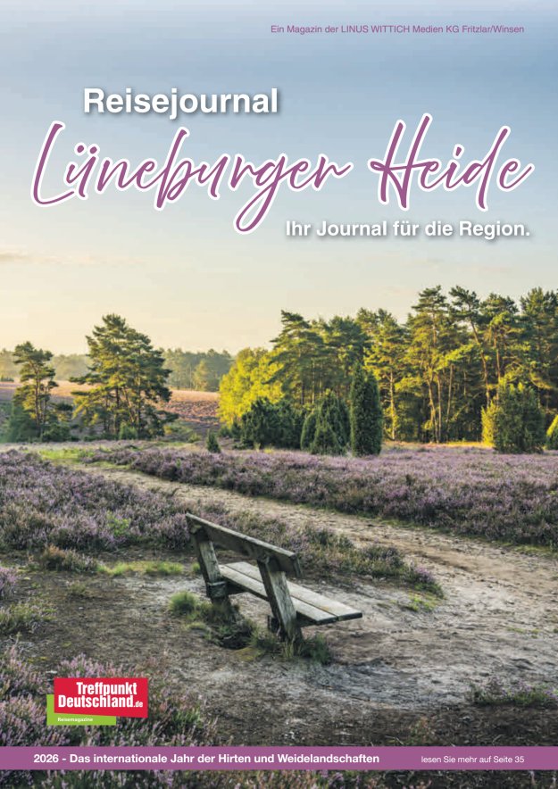 Reisejournal Lüneburger Heide Titelblatt 01/2026