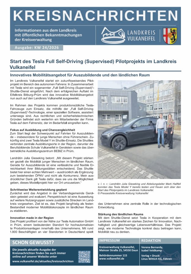 Kreisnachrichten Titelblatt 24/2026