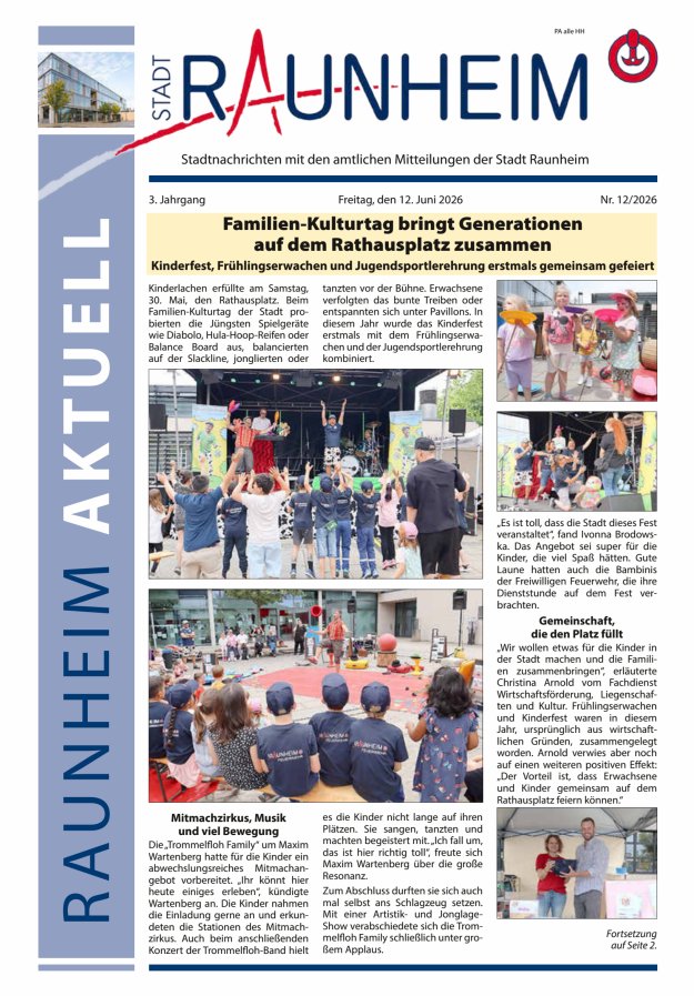Raunheim aktuell Titelblatt 12/2026