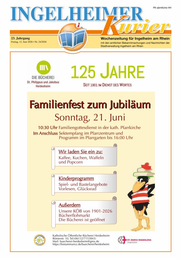 Ingelheimer Kurier Titelblatt 24/2026