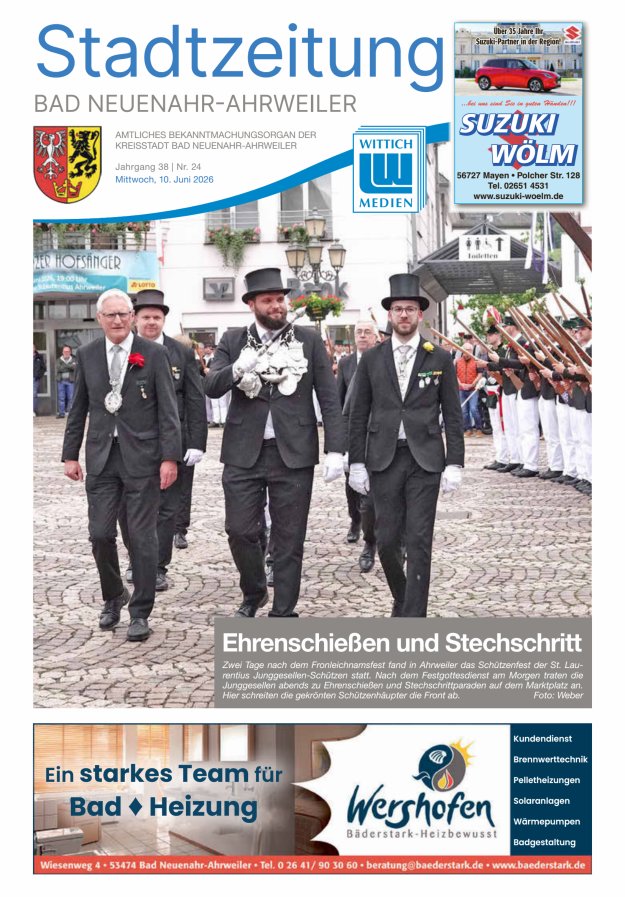 Stadtzeitung Bad Neuenahr-Ahrweiler Titelblatt 24/2026