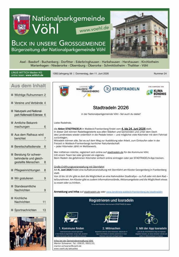 Blick in unsere Grossgemeinde Titelblatt 24/2026