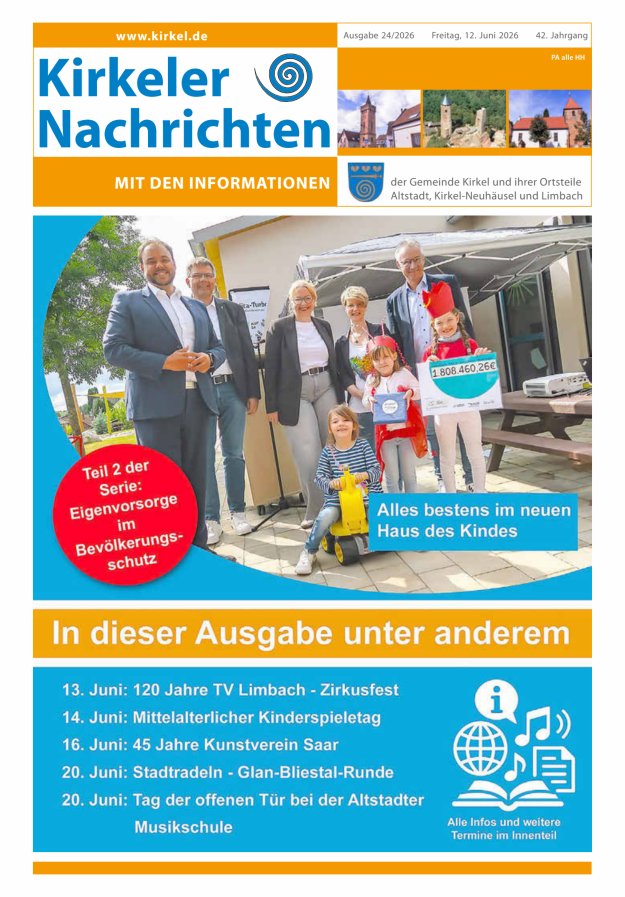 Kirkeler Nachrichten Titelblatt 24/2026
