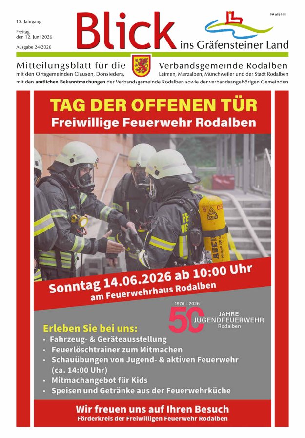 Blick ins Gräfensteiner Land VG Rodalben Titelblatt 24/2026