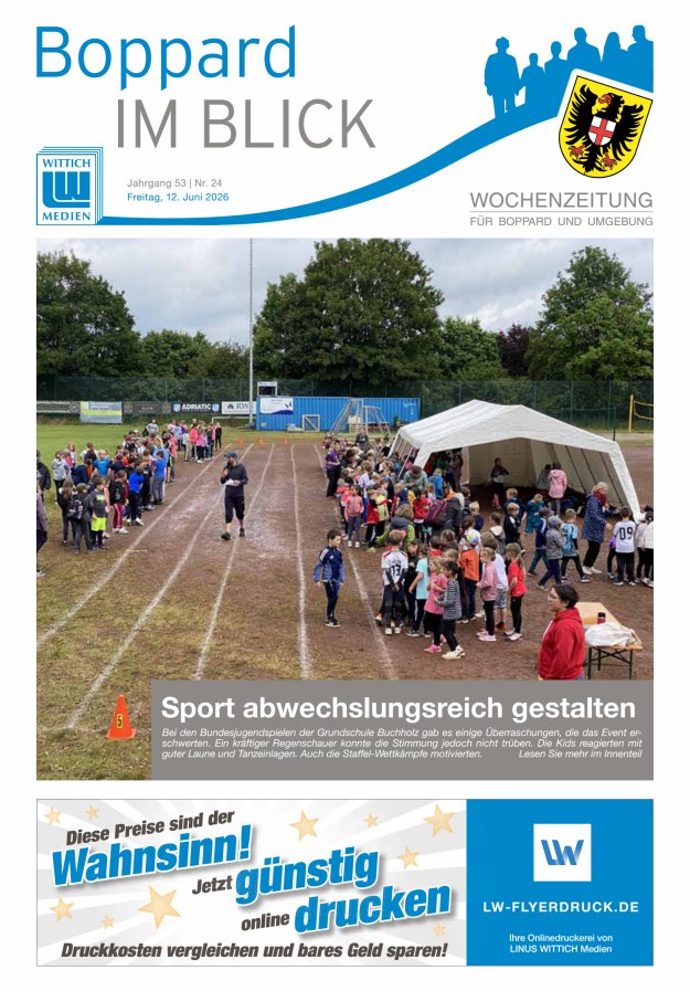 Boppard im Blick - Heimatzeitung für die Stadt Boppard Titelblatt 24/2026
