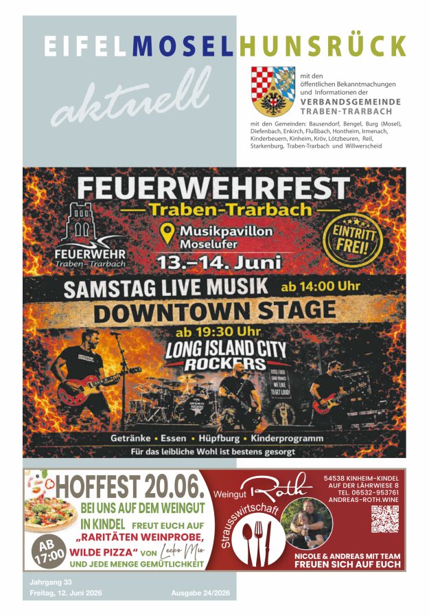 Eifel-Mosel-Hunsrück aktuell VG Traben-Trarbach Titelblatt 24/2026