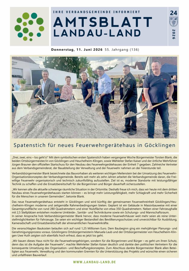 Amtsblatt VG Landau-Land Titelblatt 24/2026