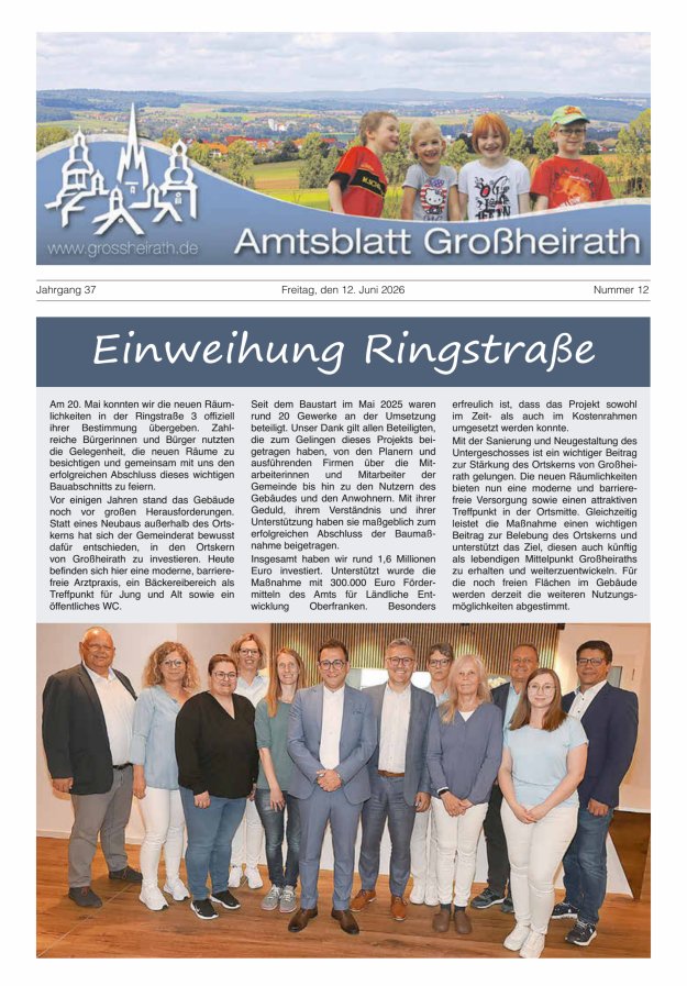 Amtsblatt Großheirath Titelblatt 12/2026