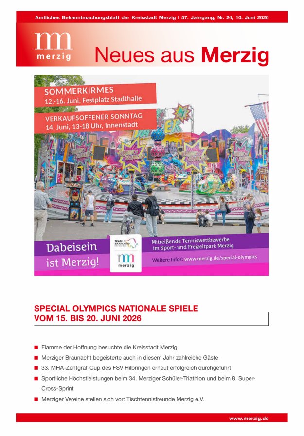 Neues aus Merzig Titelblatt 24/2026