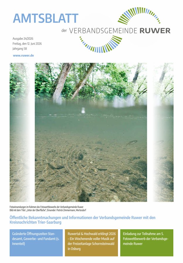 Amtsblatt VG Ruwer Titelblatt 24/2026