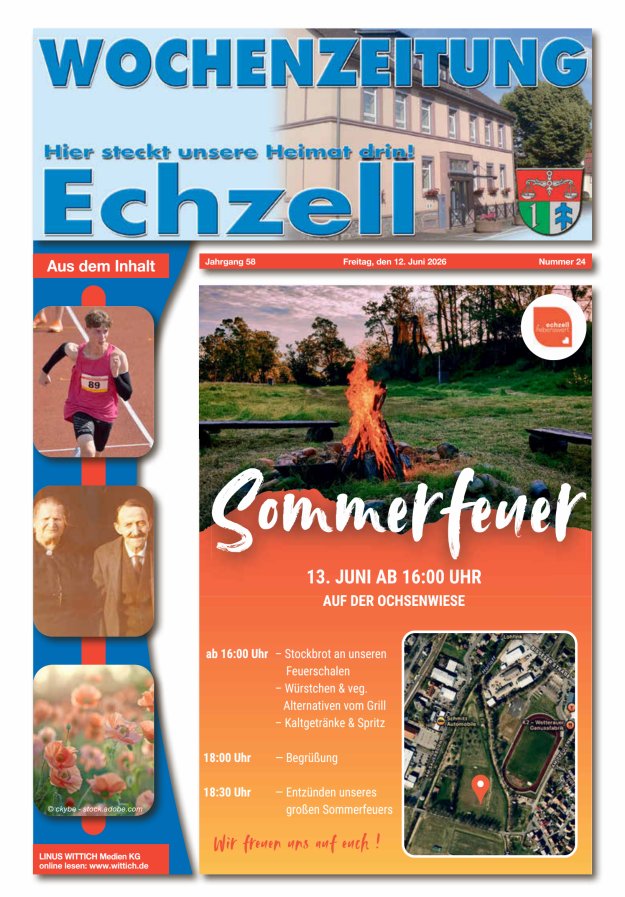 Wochenzeitung für die Gemeinde Echzell Titelblatt 24/2026