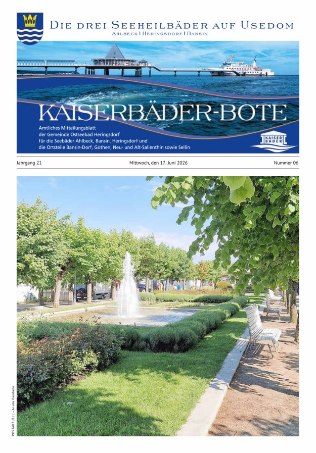 KAISERBÄDER-BOTE Titelblatt 06/2026