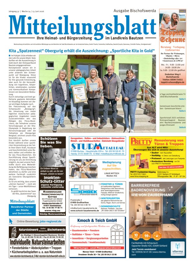 Mitteilungsblatt LK Bautzen Ausgabe Bischofswerda Titelblatt 23/2026