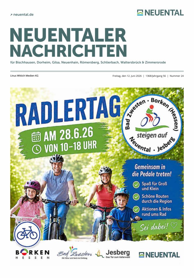 Neuentaler Nachrichten Titelblatt 24/2026