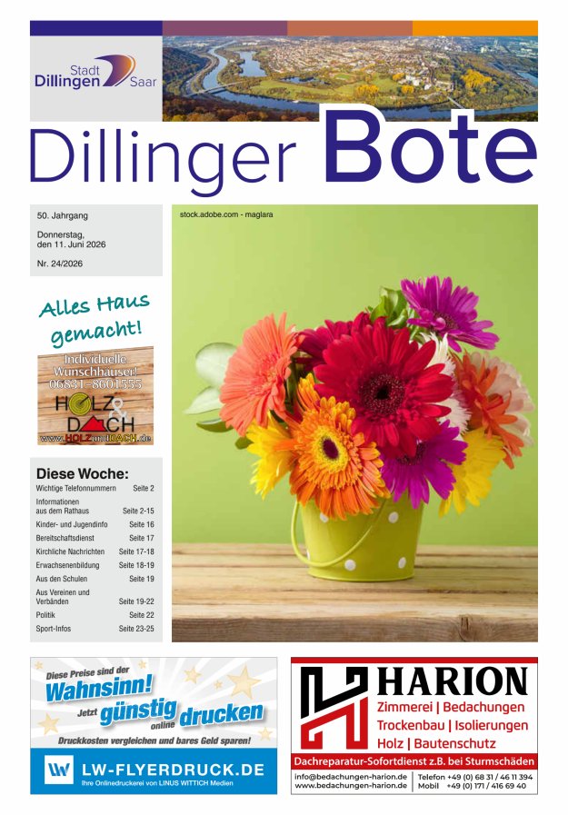 Dillinger Bote Titelblatt 24/2026