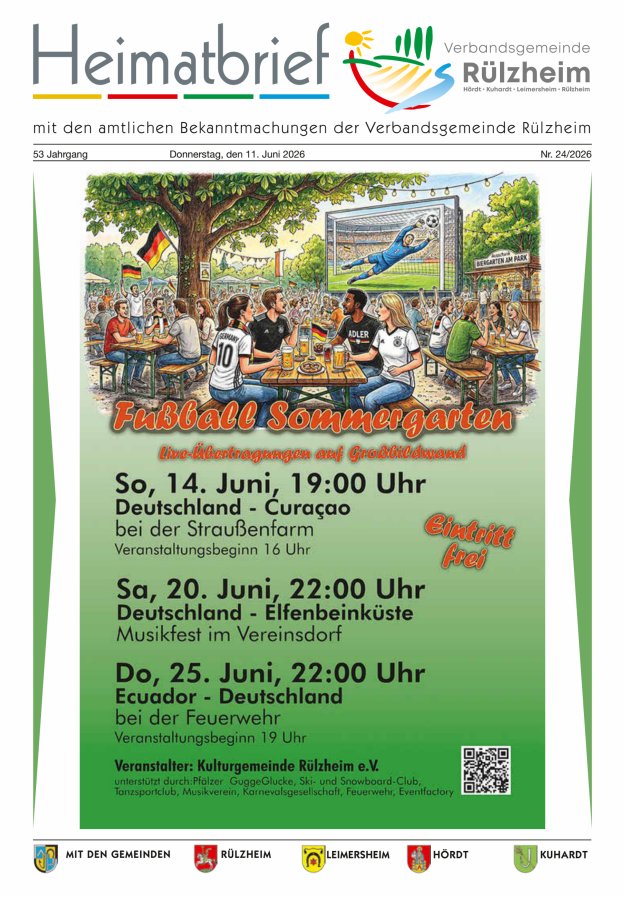 Heimatbrief VG Rülzheim Titelblatt 24/2026