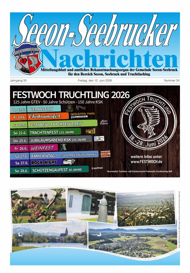 Seeon-Seebrucker Nachrichten Titelblatt 24/2026