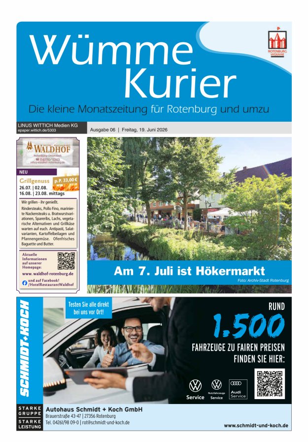 Wümme Kurier Titelblatt 06/2026