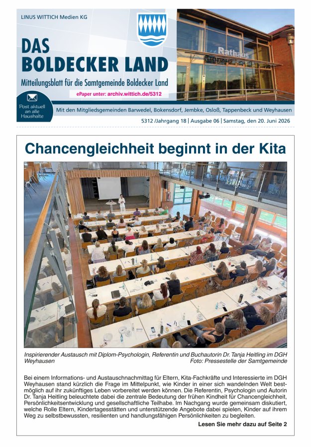 Samtgemeinde Boldecker Land Titelblatt 06/2026