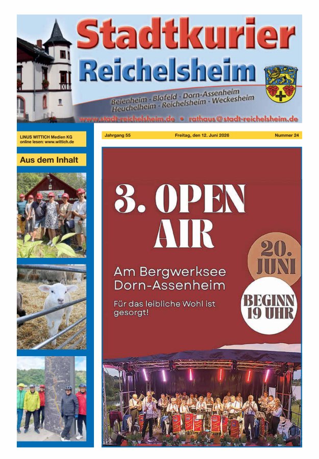 Stadtkurier Reichelsheim Titelblatt 24/2026
