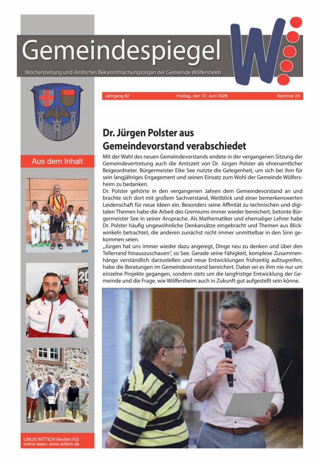 Der Gemeindespiegel Titelblatt 24/2026
