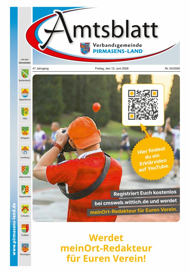 Amtsblatt VG Pirmasens-Land Titelblatt 24/2026