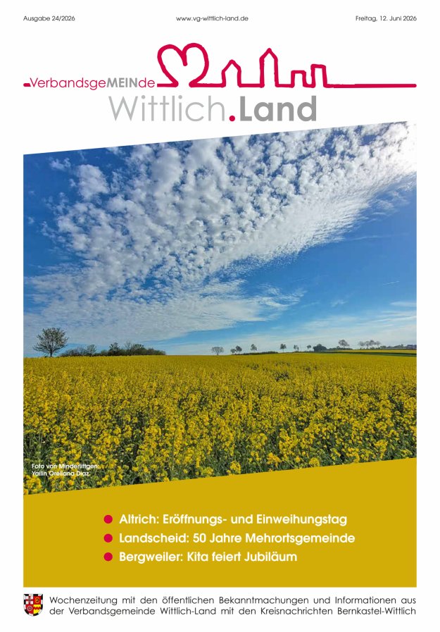 Mein Wittlich.Land Titelblatt 24/2026