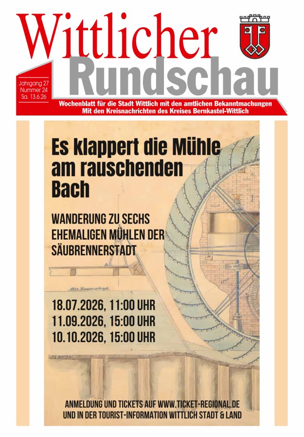 Wittlicher Rundschau Titelblatt 24/2026