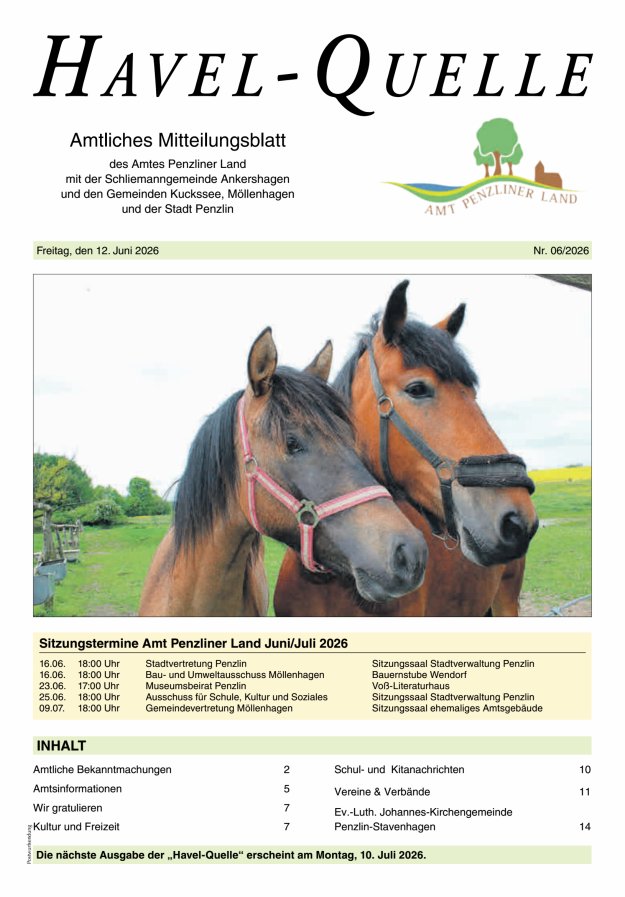 Havel-Quelle Titelblatt 06/2026
