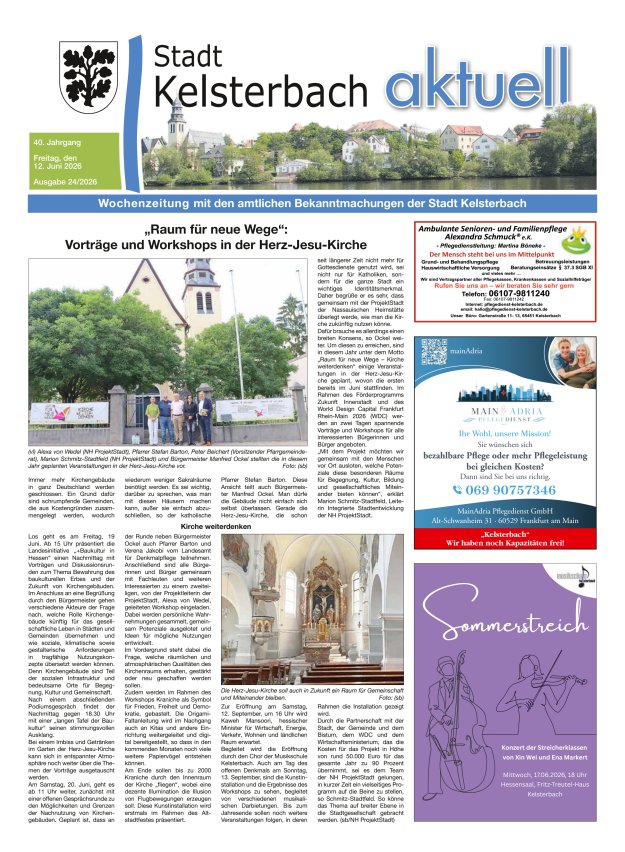 Kelsterbach aktuell Titelblatt 24/2026