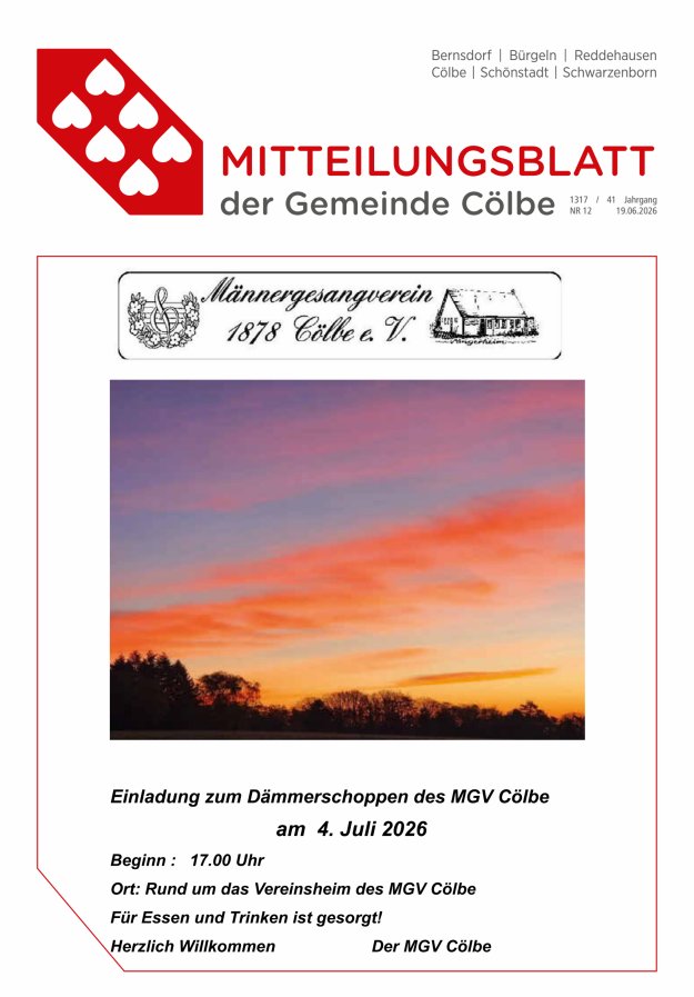 Cölbe Titelblatt 12/2026