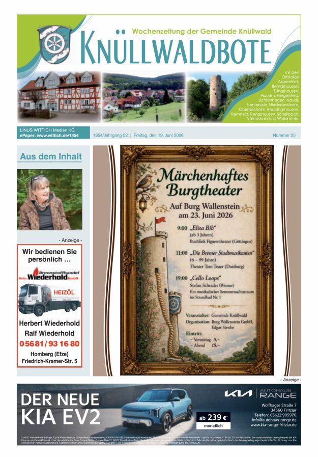 Knüllwaldbote Titelblatt 25/2026