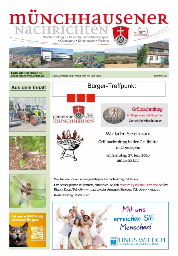 Münchhausener Nachrichten Titelblatt 25/2026